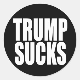 STICKER ROND "SUCKS DE TRUMP"