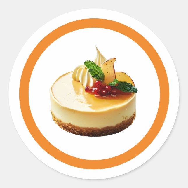 Sticker Rond Sucre au gâteau au fromage (Devant)