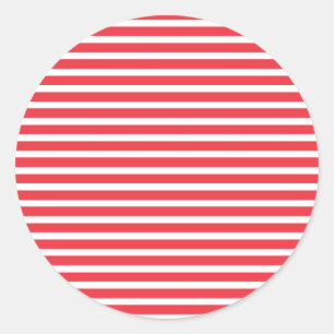 Sticker Rond Sucre de canne rouge et blanc simple horizontal tr