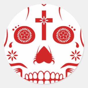 Sticker Rond sucre skullz : 2