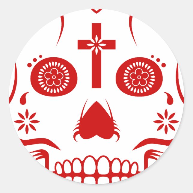 Sticker Rond sucre skullz : 2 (Devant)