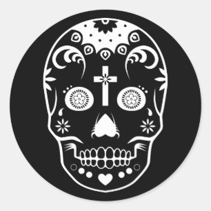Sticker Rond sucre skullz : 2