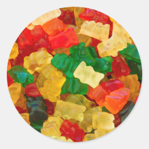 Sticker Rond Sucrerie colorée par arc-en-ciel gommeux d'ours