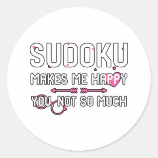 Sticker Rond Sudoku Me Rend Heureux Que Tu Ne Sois Pas Tant