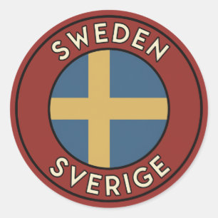 Sticker Rond Suède Sverige