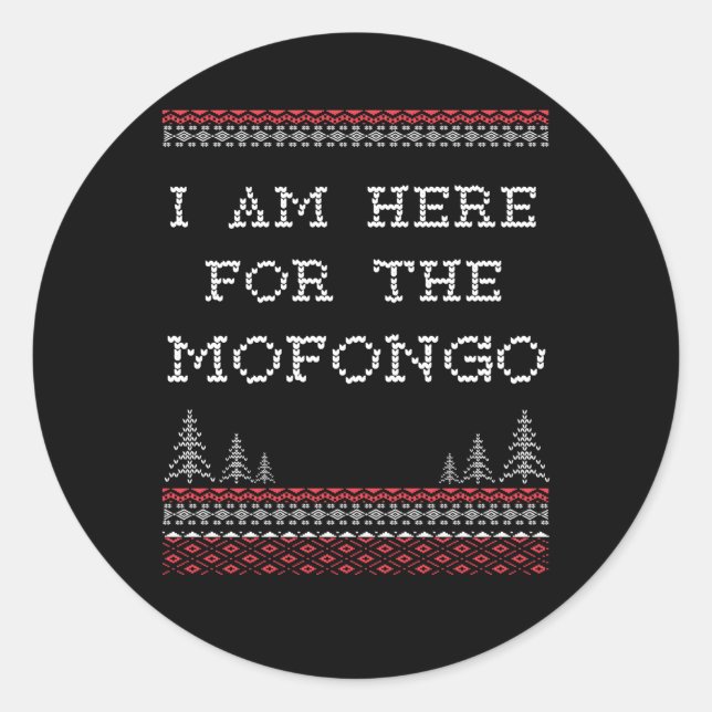 Sticker Rond Sueter Feo Navidad Mofongo espagnol laid (Devant)
