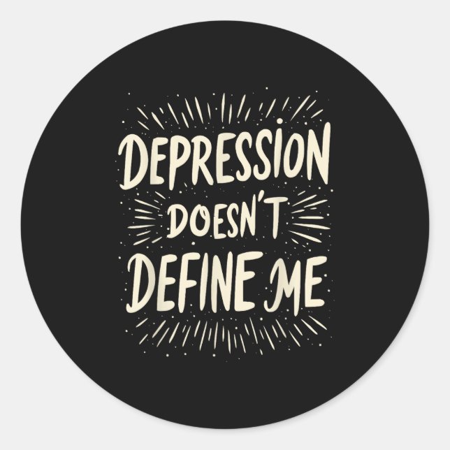 Sticker Rond Suicide Awareness Depression Anxiety Mental Health (Devant)