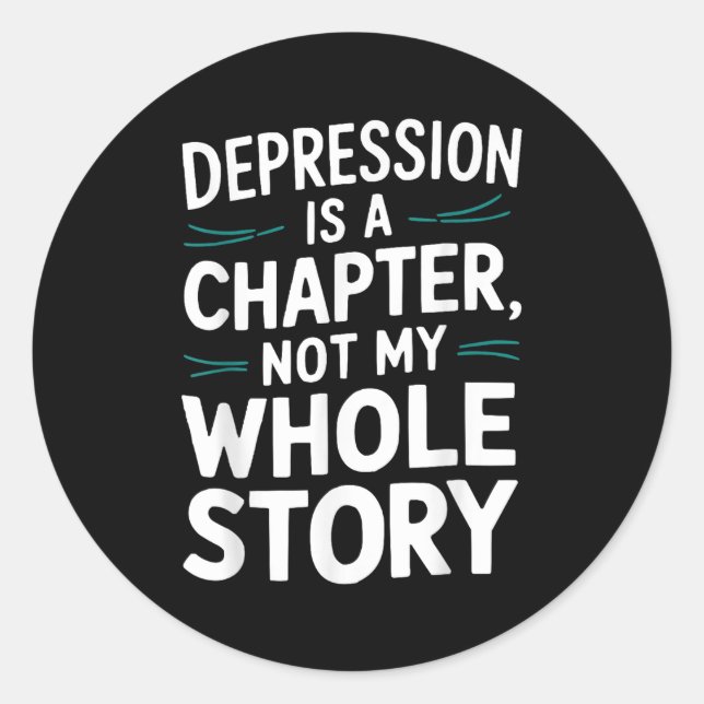 Sticker Rond Suicide Awareness Depression Anxiety Mental Health (Devant)