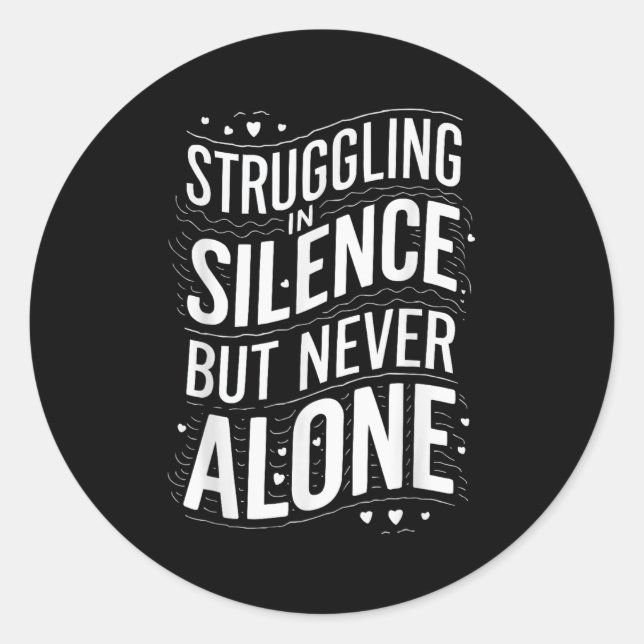 Sticker Rond Suicide Awareness Depression Anxiety Mental Health (Devant)