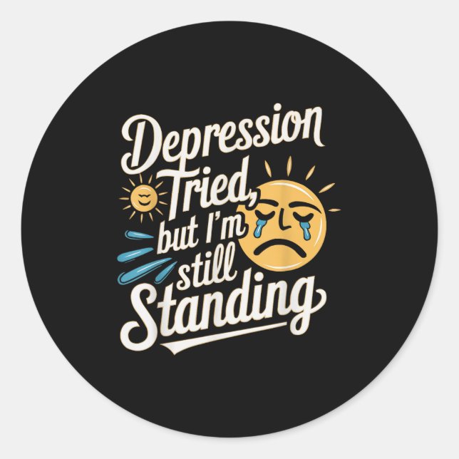 Sticker Rond Suicide Awareness Depression Anxiety Mental Health (Devant)