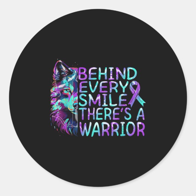 Sticker Rond Suicide Awareness Suicide Prevention Suprt Survivo (Devant)