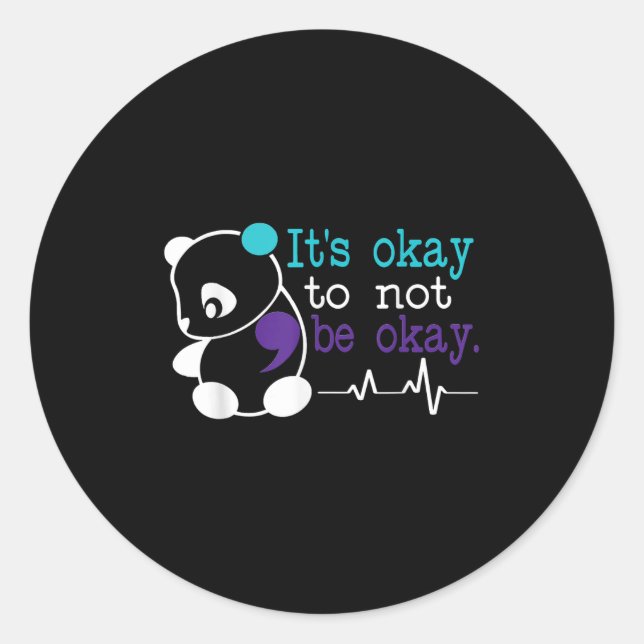 Sticker Rond Suicide Awareness Suicide Prevention Suprt Survivo (Devant)