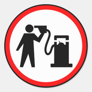 Sticker Rond Suicide d'essence