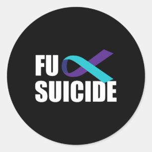 Sticker Rond Suicide Sensibilisation au suicide Ruban Préventio