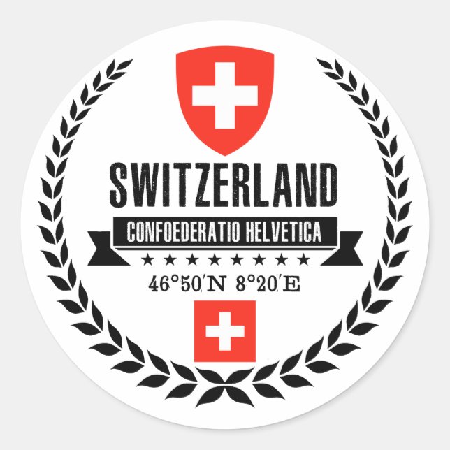 Sticker Rond Suisse (Devant)