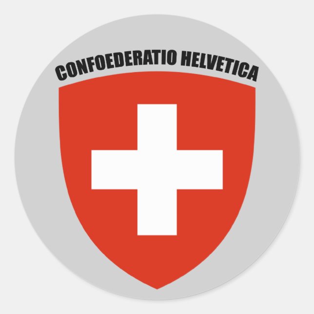 Sticker Rond Suisse : Confoederatio Helvetica (Devant)