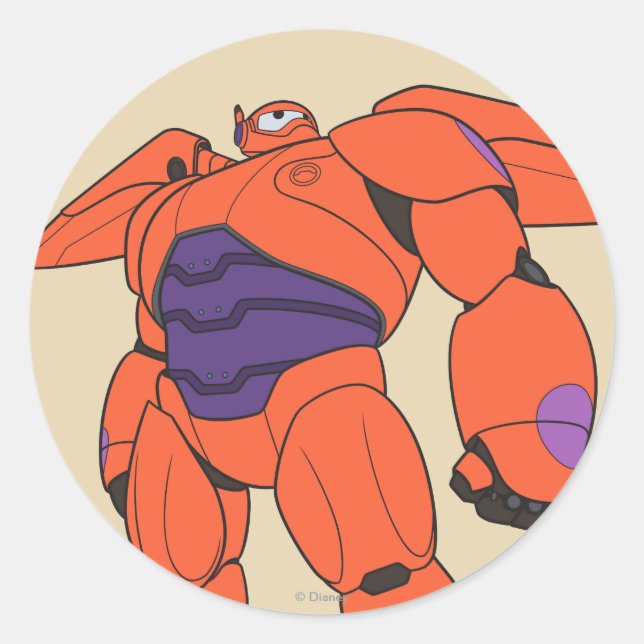 Sticker Rond Suit orange Baymax (Devant)
