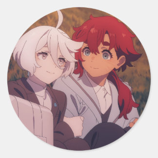 Sticker Rond SuleMio | Suletta Mercury et Miorine Rembran