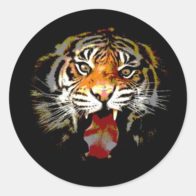 Sticker Rond Sumatran Tiger (Devant)