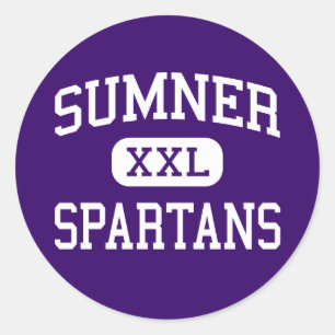 Sticker Rond Sumner - Spartans - hauts - Sumner Washington