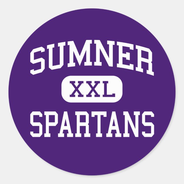 Sticker Rond Sumner - Spartans - High - Sumner Washington (Devant)