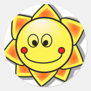 Sticker Rond Sun Happy Sun