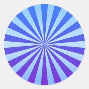 Sticker Rond Sunburst de tonalité cool - Reto Super Design