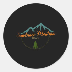 Sticker Rond Sundance Mountain Utah Adventure Ski Snowboard