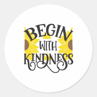 Sticker Rond Sunflower Lover | Commencez Par La Génialité