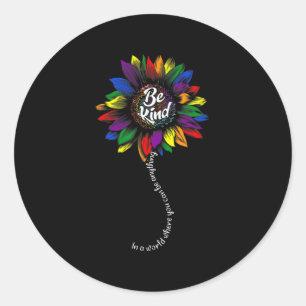 Sticker Rond Sunflower Sensibilisation sur l'autisme Be Kind Pu