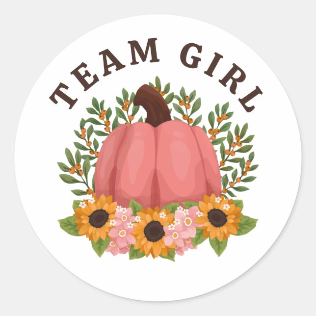 Sticker Rond Sunflowers Little Citrouille Genre Revela Team Gir (Devant)