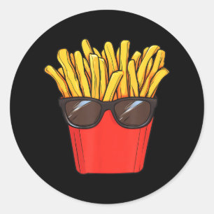 Sticker Rond Sungels de pommes de terre frites