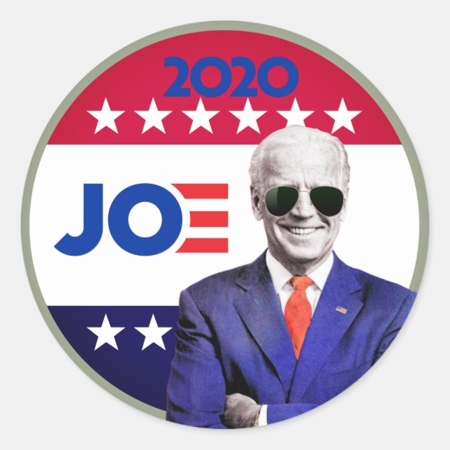 Sticker Rond Sunglass Elect Joe Biden Election présidentielle 2 (Devant)