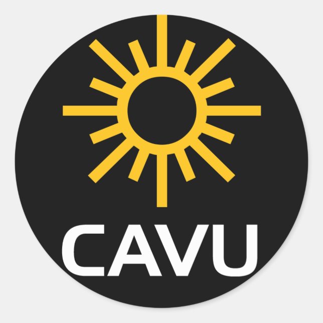 Sticker Rond Sunny Aviation Lingo CAVU (Devant)
