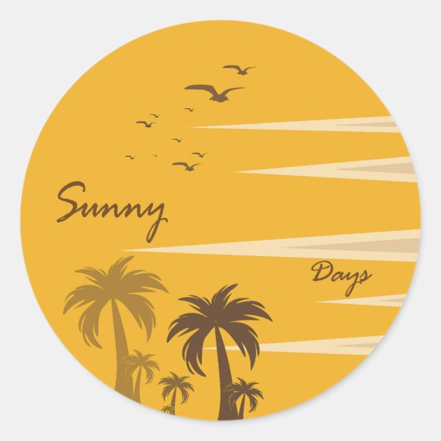 Sticker Rond Sunny Days (Devant)
