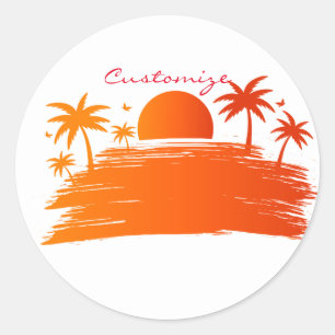 Sticker Rond Sunrise Sunset Thunder_Cove Beach Sunrise
