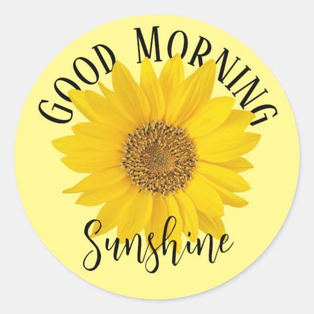 Sticker Rond Sunshine du bon matin (Devant)
