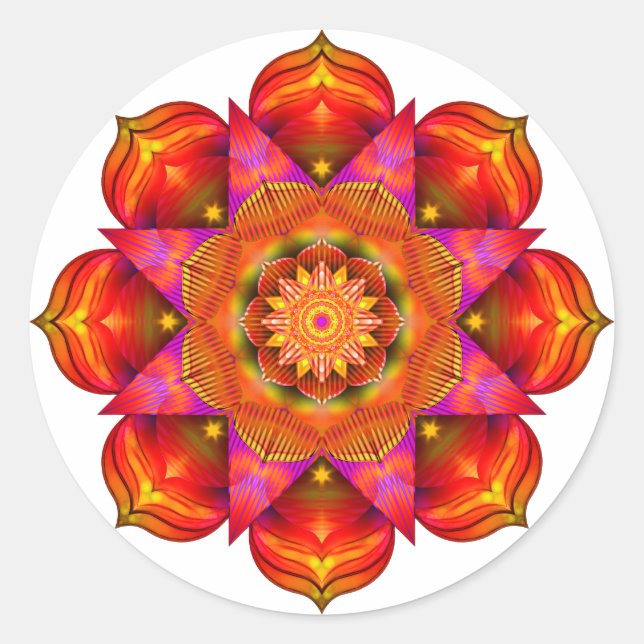 Sticker Rond Sunshine Mandala (Devant)