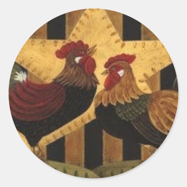 Sticker Rond Sunshine Rooster (Devant)