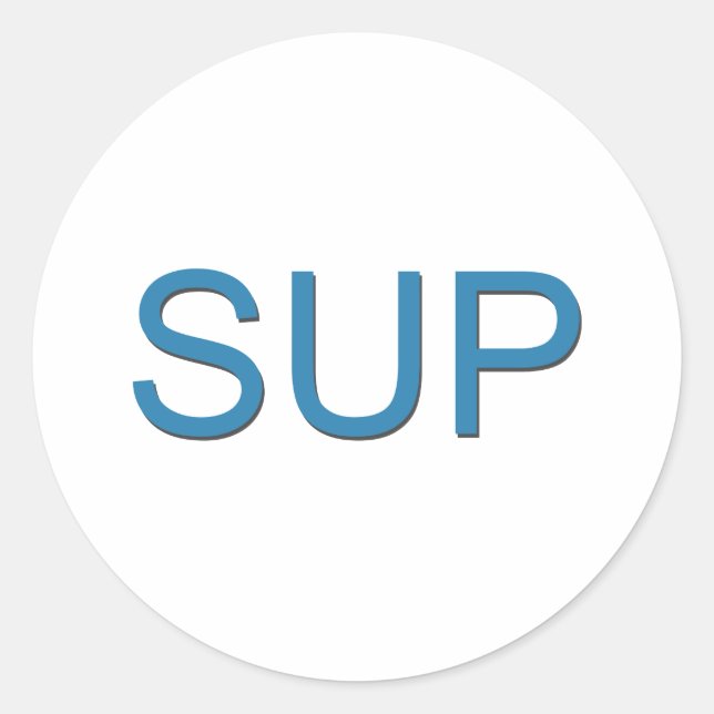 Sticker Rond SUP (Stand Up Paddleboard) (Devant)