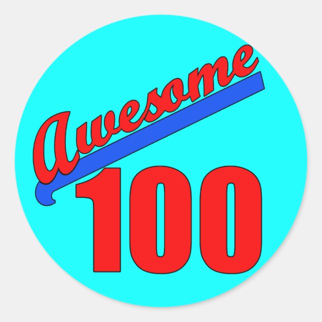 Sticker Rond Super 100 Fantastique à 100 ans (Devant)