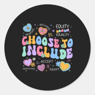 Sticker Rond Super Choisir D'Inclure Spy Enseignant Autisme Awa