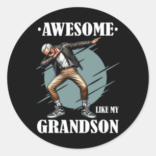 Sticker Rond Super Comme Mon Petit-Fils