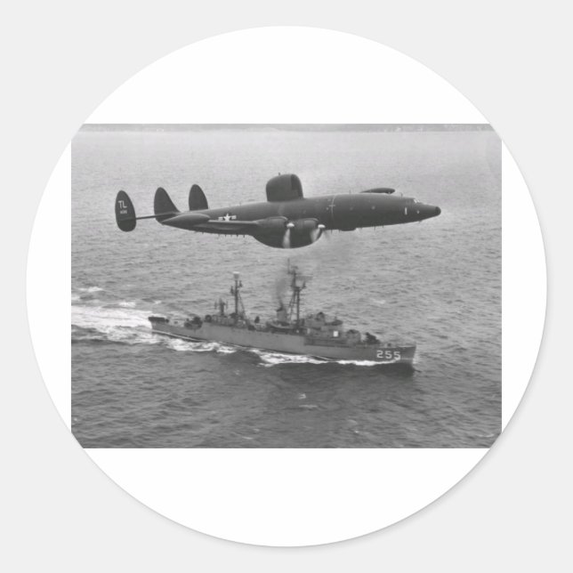 Sticker Rond Super Constellation Lockheed WV-2 (Devant)
