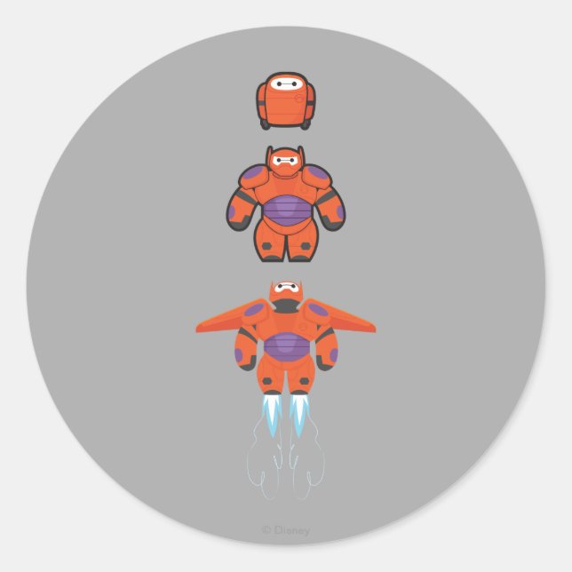 Sticker Rond Super costume Baymax Orange (Devant)