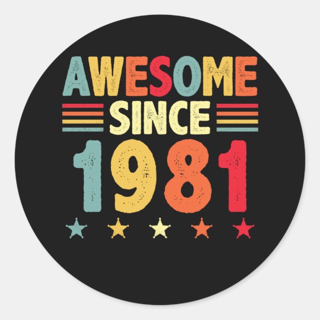 Sticker Rond Super depuis 1981 (Devant)