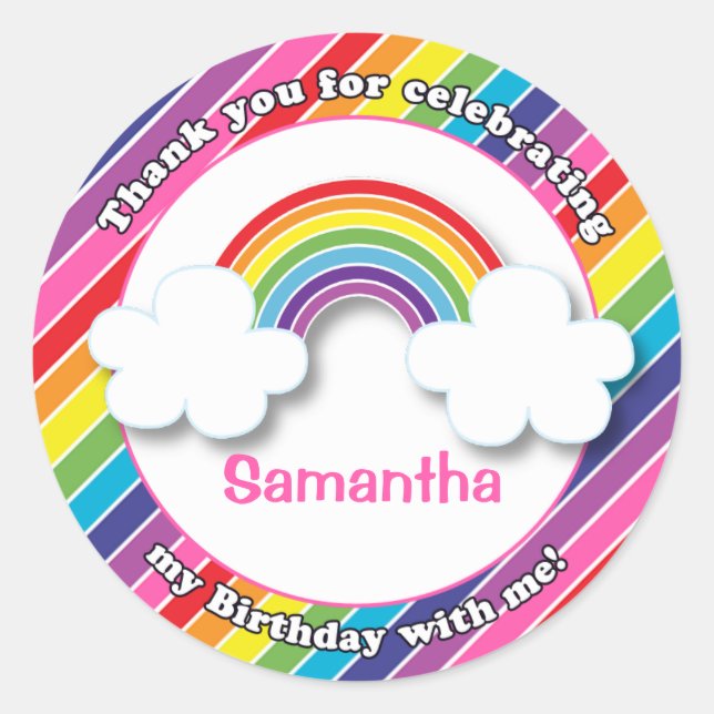 Sticker Rond Super dernière minute enfants fête merci idées cad (Devant)