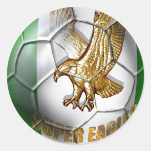 Sticker Rond Super Eagles Logo fans de football cadeaux