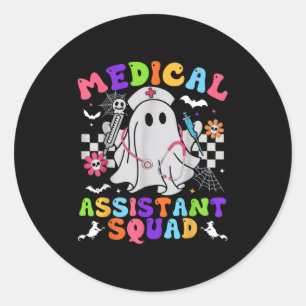 Sticker Rond Super Éffrayant Médicale Istad Cute Halloween