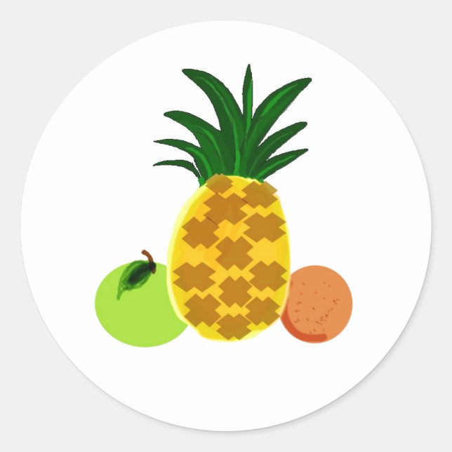 Sticker Rond Super Fruits (Devant)
